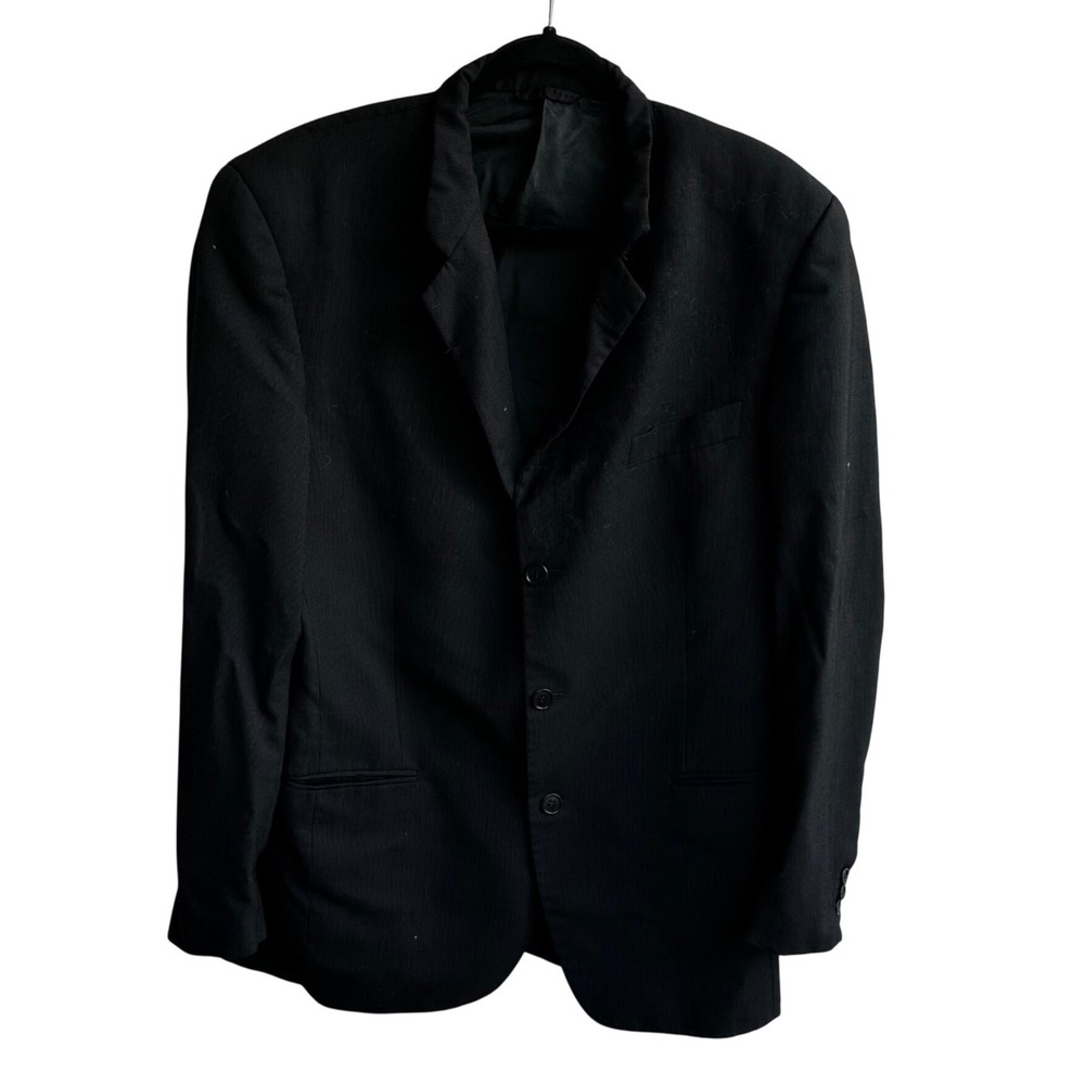 Cerruti 1881 Barneys New York Mens Black Pinstripe Wool Blazer Made in Italy